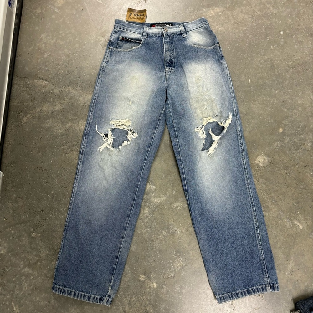 South Pole Baggy Jeans Vintage distressed Blue Men’s 32 Streetwear Y2K